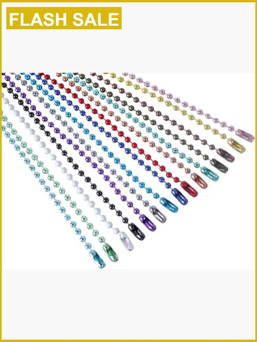20pcs 3mm Ball Chain Necklace 28 inch Iron Beaded Chain for Jewelry Making DIY